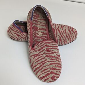 Rothy's Kids Red Zebra Flat Woven Sneaker Loafer 1